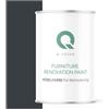Q-COVER Vernice per mobili semi-opaca, colore: Grigio antracite RAL 7016, 1 L, colore legno per interni | coprente, a base d'acqua, antigraffio, per cucine, armadi, tavoli, giardino