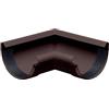 INEFA Angolo grondaia 90 gradi, semicircolare 125mm Marrone scuro PVC