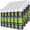 Spraytive Set di 24 spray di gesso bianco spray da 500 ml - Vernice a gesso luminosa lavabile per esterni, marcatura del suolo, spray di marcatura temporanea per asfalto, erba, cemento