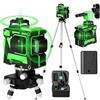 Geevorks Livella Laser Autolivellante 12 Linee, Geevorks 3 X 360 °Livello Laser Autolivellante Verde, 1 x Batterie, Autolivellante, Supporto rotante, Telecomando, Base Magnetica