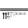 HOMCOM 244CM/8FT Kit Porta Scorrevole 90kg max Salvaspazio in Acciaio al Carbonio, Kit per Porte con Accessori Inclusi, Nero