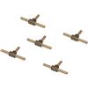 Leeadwaey 5pcs ottone T tipo Joiner tubo carburante Joiner Tee connettore aria acqua gas 4mm