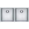 Franke - Lavello a due vasche MRX 120 40-40 finitura inox satinato da 82.5x40cm