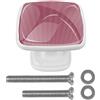 BestIdeas Pomelli quadrati per cassetti con stampa a strisce verticali rosse e bianche, 30 mm, 4 pomelli per armadio da cucina, per armadi, credenze, armadi, porte, mobili, decorazioni per la casa