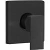 Inbagno Miscelatore doccia incasso nero opaco in ottone, design squadrato con leva monocomando con installazione con corpo a muro, KUBO