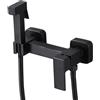 FQYEP Doccetta Per Wc Bidet Doccetta Maniglia Singola Kit Doccetta Esterno Per Wc E Bidet Acqua Calda E Fredda Tutto In Rame piazza nero