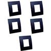 Electron CONFEZIONE DA 5 PLACCHE IN TECNOPOLIMERO, COMPATIBILE CON VIMAR ARKE', 2 MODULI/POSTI, COLORE NERO, RETTAGOLARI, SQUADRATE, ALTA QUALITA', DESIGN ELEGANTE E MODERNO, PER INTERRUTTORI/PRESE