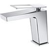 MICE COLLECTION IMEX - Rubinetto per lavabo - Rubinetteria da bagno monocomando per lavabo con leva quadrata Serie Svezia BDC032-1 Cromato/Argento