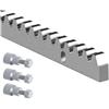 Dieffematic Cremagliera per Cancello Scorrevole - Acciaio Zincato Modulo M4 30x12x1005 mm con 3 Nottolini a Saldare