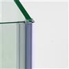 inferramenta Coppia Guarnizioni Magnetiche per Box Doccia ad Angolo 90° - 220 cm, per Vetro 6/8 mm