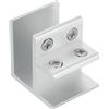 QUARKZMAN Morsetto A 90 Gradi Per Vetro, Morsetto Regolabile In Lega Di Alluminio Per Spessore 18-20mm Supporto Da Parete Per Mensole Specchi Porte Doccia, Argento
