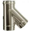 MBM Raccordo T 135° canna fumaria DN 80 tubo acciaio inox 316