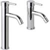 Kiamami Valentina - Coppia di Rubinetti per Lavabo Alto e Bidet | Design Moderno | Cromato | Ottone | Altezza Miscelatore Lavabo 28,7 cm, Altezza Miscelatore Bidet 17,2 cm, Cromato, Ottone