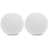 HOMSFOU 2 Pezzi Paralume Sfera in Vetro Bianco per Lampada G9, Design Raffinato, Illuminazione Morbida, Facile Installazione, per Camere da Riposo e Sale da Pranzo