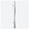 IWOFER Maniglione quadro diritto in acciaio inox satinato per porte serramenti (Lunghezza 500 - Interasse 300)