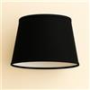 Generico 30 cm Paralume Tessuto di Cotone con PVC Bianco, Prodotto Artigianale, per Lampada da Tavolo, Piantana (Nero)