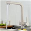 Generico Miscelatore Cucina Lavello Rubinetti 3 Vie per Lavello Cucina in Ottone Rubinetto Cucina Girevole A 360° Rubinetto Cucina in Ottone Miscelatore 3 in 1 per Filtro Acqua Beige