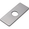 TopHomer Copertura per foro del lavandino in acciaio inossidabile da 10 cm, piastra per rubinetto da cucina, copertura per foro per lavabo da bagno grigio 1 pezzo