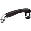 Dianhydro Doccetta con curva per monoforo, Chrome plated, 15 cm x 23 cm, 1 getto, A ponte