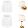 Buachois 2 Pezzi Paralumi per Lampade,Paralume in Tessuto,Piccolo Lampadario Paralumi Moderna Coprilampada,Paralume a Clip per Lampadine E14,per Candela Lampadario di Cristallo Lampada da Parete