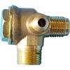 Anawakia Valvola di non ritorno del compressore d'aria, 3 porte, ottone, filettatura esterna, compressore d'aria, valvola di non ritorno unidirezionale (maschio 3/8 x 14 mm x 1/8)