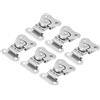 QUARKZMAN 6 Pz Farfalla Twist Latch, 2.1 Pollici Farfalla in Acciaio Inox Fibbia Latch Keeper Toggle Clamp Twist Latch per Custodia Scatola Flight Cases Scatole Attrezzature, Argento