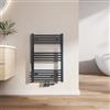 EMKE Scaldasalviette termoarredo, 75 x 50 cm, Antracite colore, radiatore scaldasalviette ad acqua calda, termoarredo da bagno con collegamento centrale