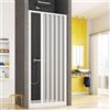 Yellowshop | Porta nicchia a Soffietto in PVC 1 Anta Semitrasparente Doccia Bagno Modello Katia (Cm 80)