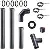 ALLINOX KIT Completo Canna Fumaria Tubi Per Stufa a Pellet Canale Da Fumo In Acciaio Nero Antigraffio Impianto Uscita Fumi Da Interno MADE IN ITALY (DN 100)