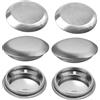 Homoyoyo Tappi per Lavello Cucina Copertura Fori Rubinetto 6 Pezzi Design Classico in Acciaio Inossidabile Argento Facile da Sostituire per Hotel e Ristoranti