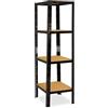 shelfplaza® 180x50x50cm BLACK Scaffale metallo nero per carichi pesanti con 4 ripiani/Scaffale in metallo nero con ciascuno 175kg di capacità di carico/Mensola metallo nero come scaffale garage