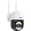 ZOSI 3MP Telecamera WiFi Esterna con Spina, Pan 355° Tilt 140°, Rilevamento AI di Persone/Veicoli, Visione Notturna a Colori, Audio Bidirezionale, Allarme Intelligente, C289