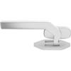 Emica Maniglia Martellina DK con nasello quadro pieno | F1 in alluminio effetto argento | Apertura sinistra | Per finestre e porte-finestre balcone