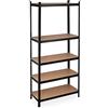 Relaxdays Scaffale in Metallo XL, 1325 kg Capacità di Carico, 220x100x45 cm, Scaffalatura Alta Portata, 5 Ripiani, Nero