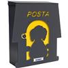 Alubox Cuccia Cassetta Postale Mia con Sportello, Multicolore