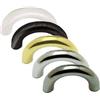 nextradeitalia 10PZ MANIGLIE PER MOBILI AD ARCHETTO FISSE IN ZAMA - interfori mm.32 colore bianco lucido