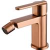 MICE COLLECTION MICE - Rubinetto monocomando in ottone per bidet - Rubinetteria WC - Rubinetteria bagno di bide - Rubinetto Igienico per acqua fredda/calda oro rosa spazzolato BDR001-2ORC