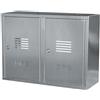 FF FF FF Cassetta doppia contatore gas acciaio inox H50 x L80 x P24 cm con serratura