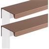 JIALUO0318 Maniglie per Mobili Lega di Alluminio Nascoste per Armadio Maniglie Maniglia Invisibile Maniglie Cucina Maniglione per Porta Pomolo 2 Pezzi (Coffee,Length 120mm)