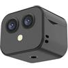 Andoer Telecamera WiFi 4K Telecamera per Monitor Wireless Doppia Lente 170° Grandangolo APP Citofono Bidirezionale Remoto Batteria Incorporata Telecamera Wireless Magnetica