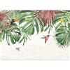 murando PREMIUM Carta da parati Fogli tropicali 250x175 cm Fotomurali in TNT Murale alla moda Decorazione da Muro XXL Poster Gigante Design Cameretta Carta per pareti Pappagalli Giungla b-C-10068-a-c