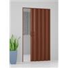GRANISUD Porta a soffietto scorrevole PVC (plastica) con maniglia, altezza 204 cm, larghezza 82 cm, altezza 204 x 82 cm, doppia parete