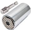 BE-TOOL Set di chiavi a bussola universali con adattatore per trapano elettrico, combinazione autoregolante per industria automobilistica (7-19 mm)