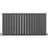Monster Shop Radiatori Termosifoni in Acciaio Calorifero a Doppio Strato a Pannelli Piatti Riscaldamento Centralizzato Colonna Termosifone Orizzontale Radiatore a Parete - Grigio Antracite - 60 x 119 cm