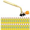 Z.M.C Bruciatore a gas universale da 1,65 kW + 28 cartucce a gas da 227 g, bruciatore a saldatura fino a 1371 °C, bruciatore Bunsen con fiamma regolabile, bruciatore a fiamma regolabile, torcia