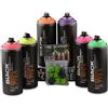Montana Bombolette spray Montana, colori fluorescenti al neon, 6 bombolette da 400 ml con testine di ricambio di design