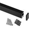SOTECH Linero style Ringhiera per cucina nero 1200 x 22 x 29 mm sistema di ringhiere in alluminio
