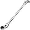 Litoexpe Chiave a cricchetto con testa flessibile extra lunga da 10-11 mm, chiave metrica a doppia scatola per meccanici, appassionati di fai da te