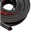 DXNQ Guarnizione in gomma per portiera auto, 1,5 m, a doppio strato, 5 fori, autoadesiva, insonorizzante, universale, per camper, SUV, barche, camion