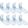 QUARKZMAN 8 Pezzi Staffe Angolari Regolabili, Staffa Ad Angolo A L Con Fessure 2x1.2x0.7, Supporto Angolare In Acciaio A 90 Gradi Per Scaffalature, Costruzione Mobili In Legno, Argento